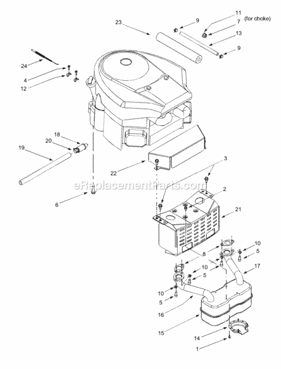 Engine_Accessories Diagram and Parts List for 13BT604G452  Yard Man Lawn Mower